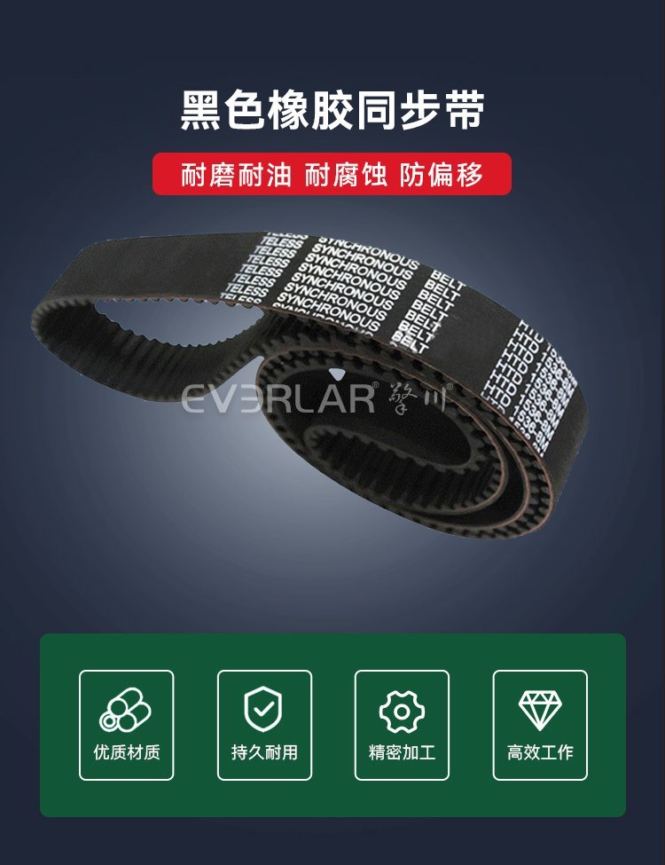 黑色橡膠同步帶：從材料到工藝，鑄就傳動領(lǐng)域的品質(zhì)擔(dān)當(dāng)